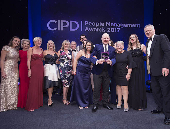 MTD Training winning a CIPD Award 